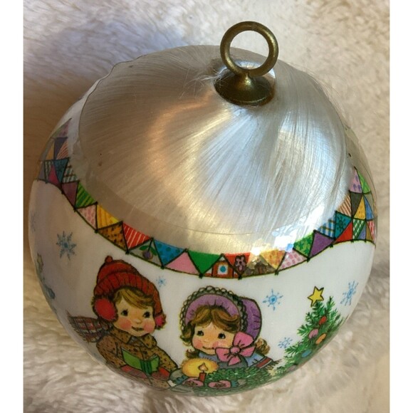 Satin Wrapped Christmas Bulb Ornaments Angel Babies 1977 Designer Collection - Picture 14 of 16